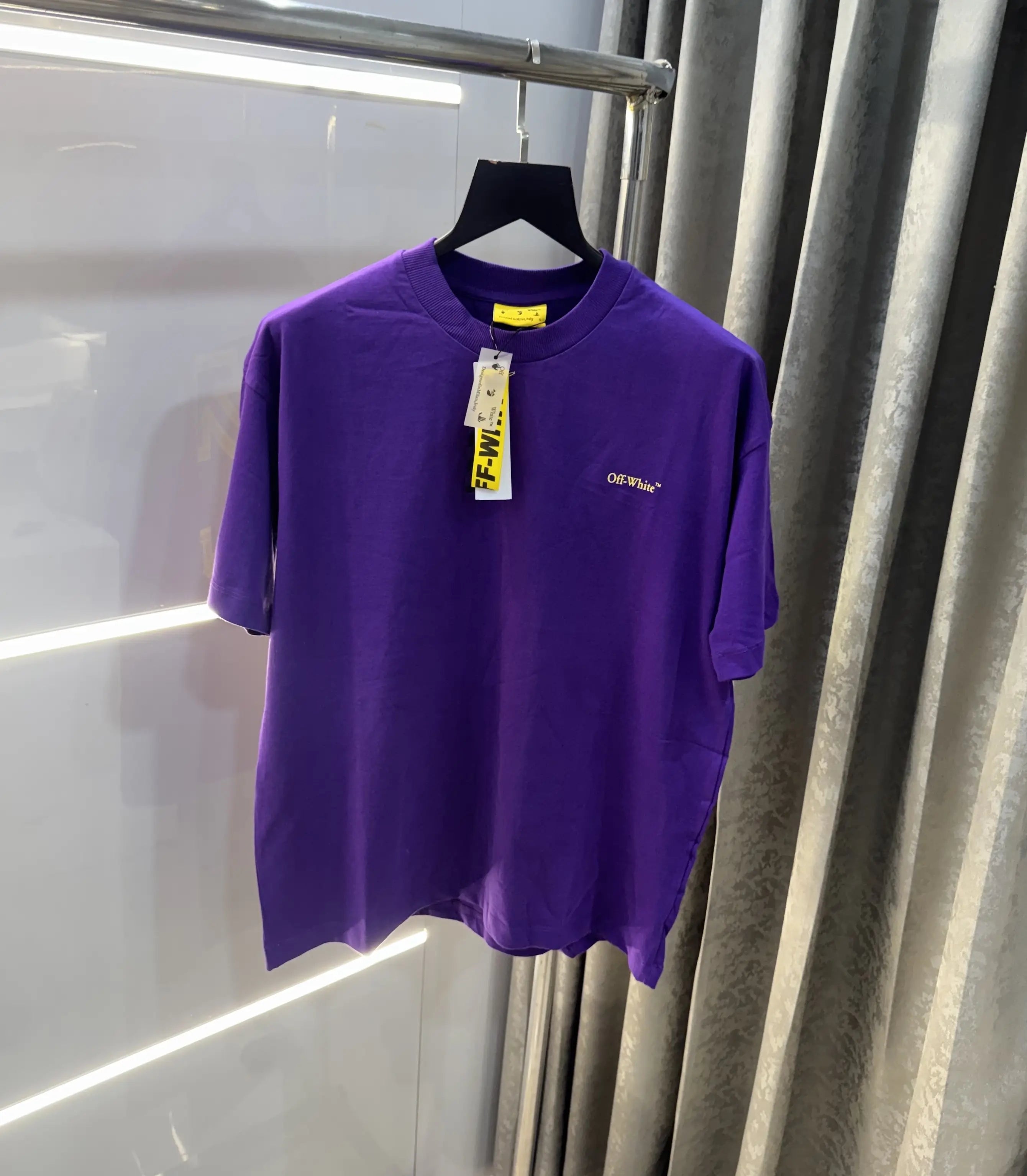 Off White Purple Imported Oversized T-Shirt