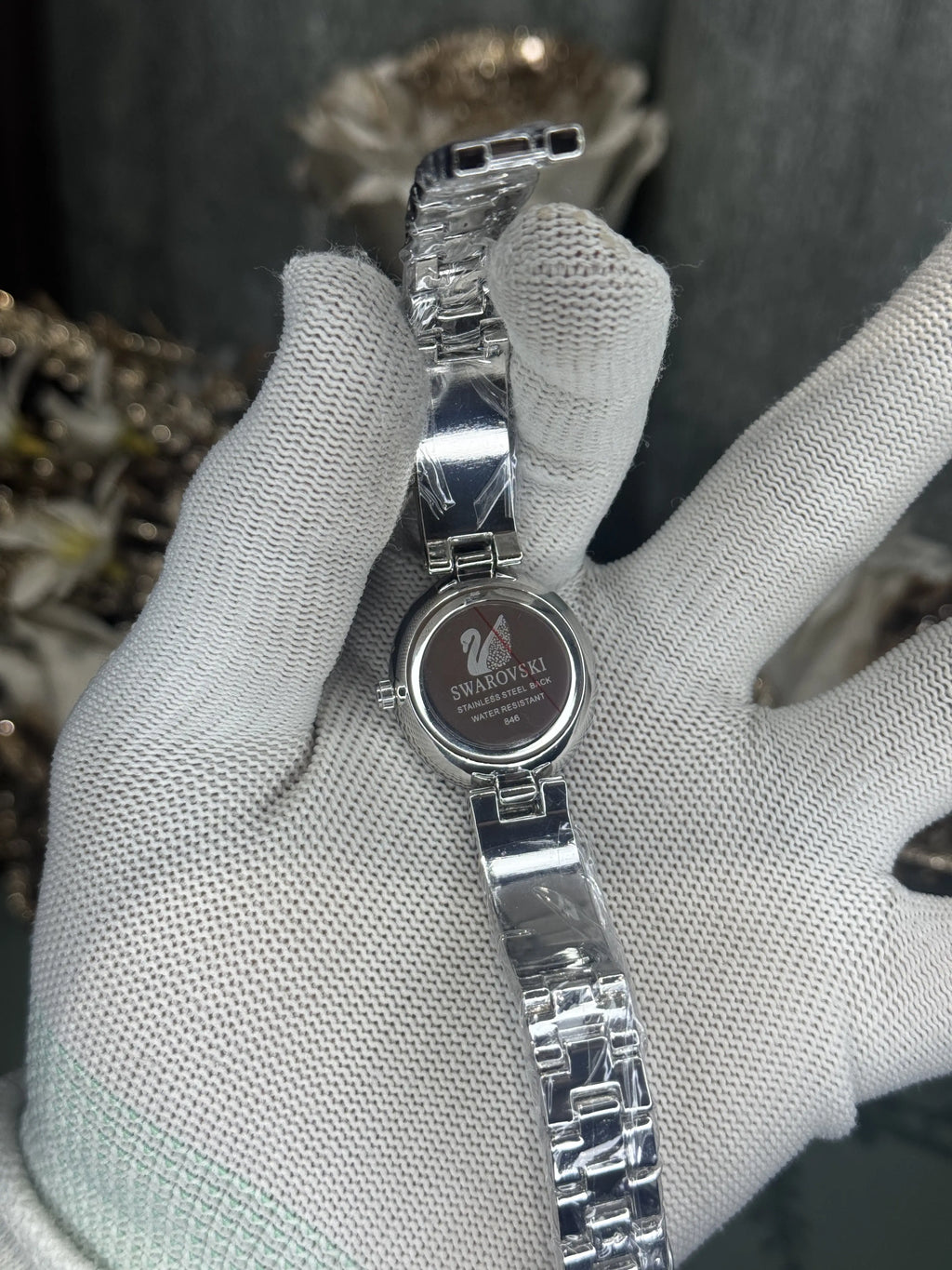 Swarovsk i Sparkle Silver Blue Premium Ladies Watch