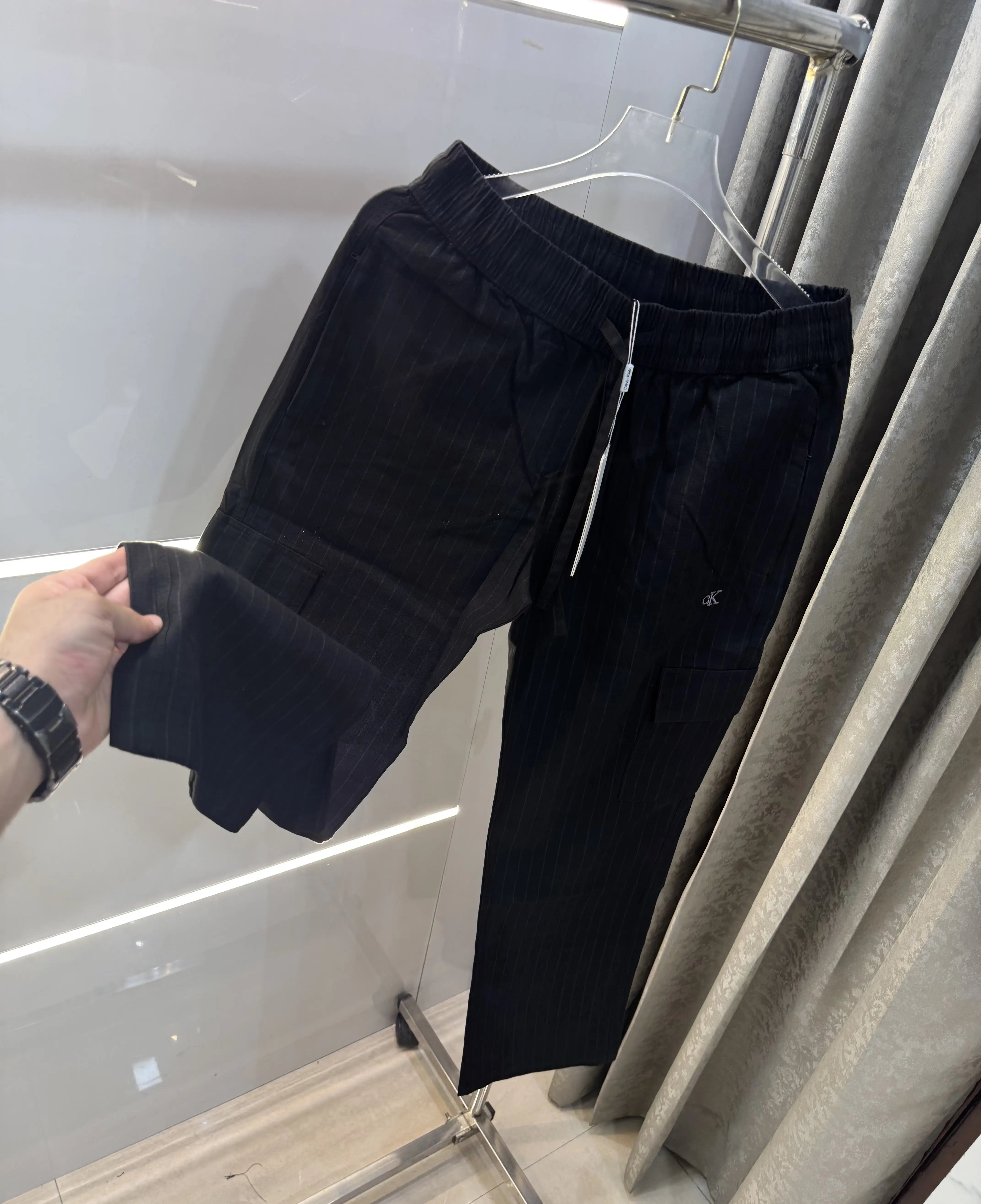 Calvin  Klein Black Stripes Classic Trouser Secondary image
