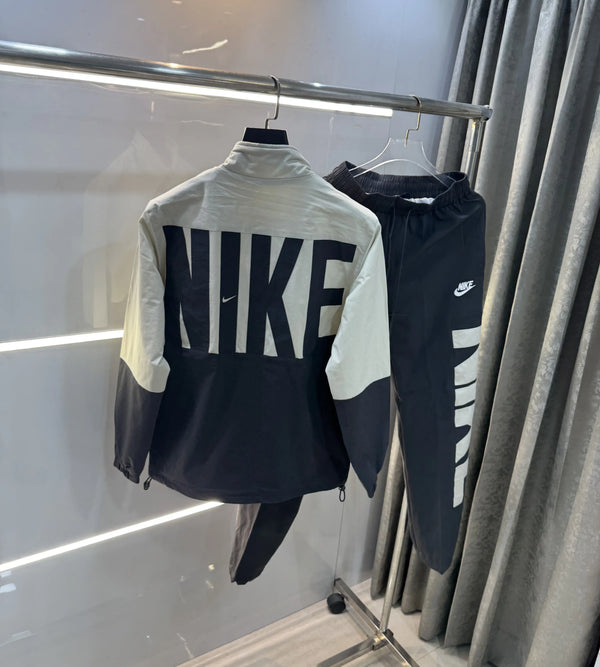 Nike Beige Grey Logo Work Premium Tracksuit
