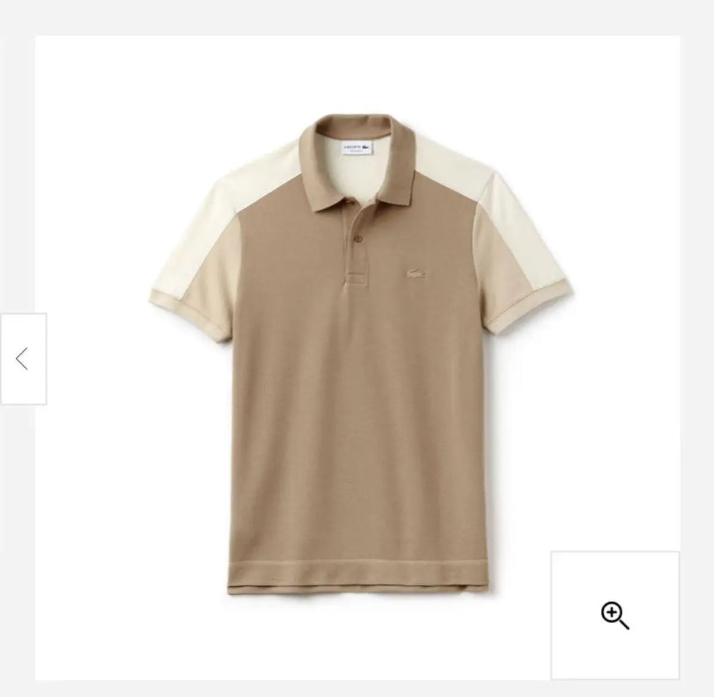 Lacost e Beige Embroidery Logo Premium Polo T-Shirt
