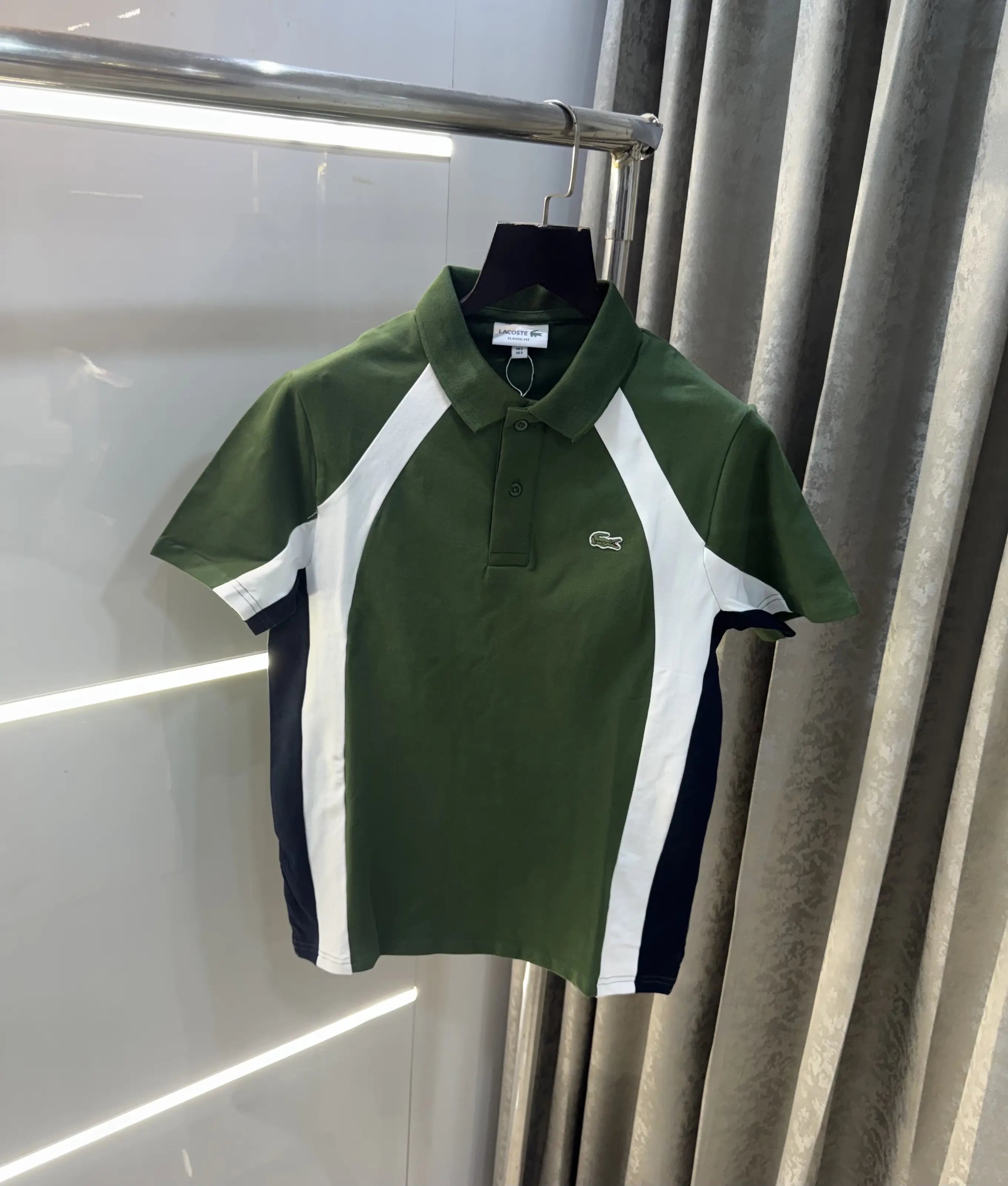 Lacost e Green Embroidery Logo Premium Polo T-Shirt