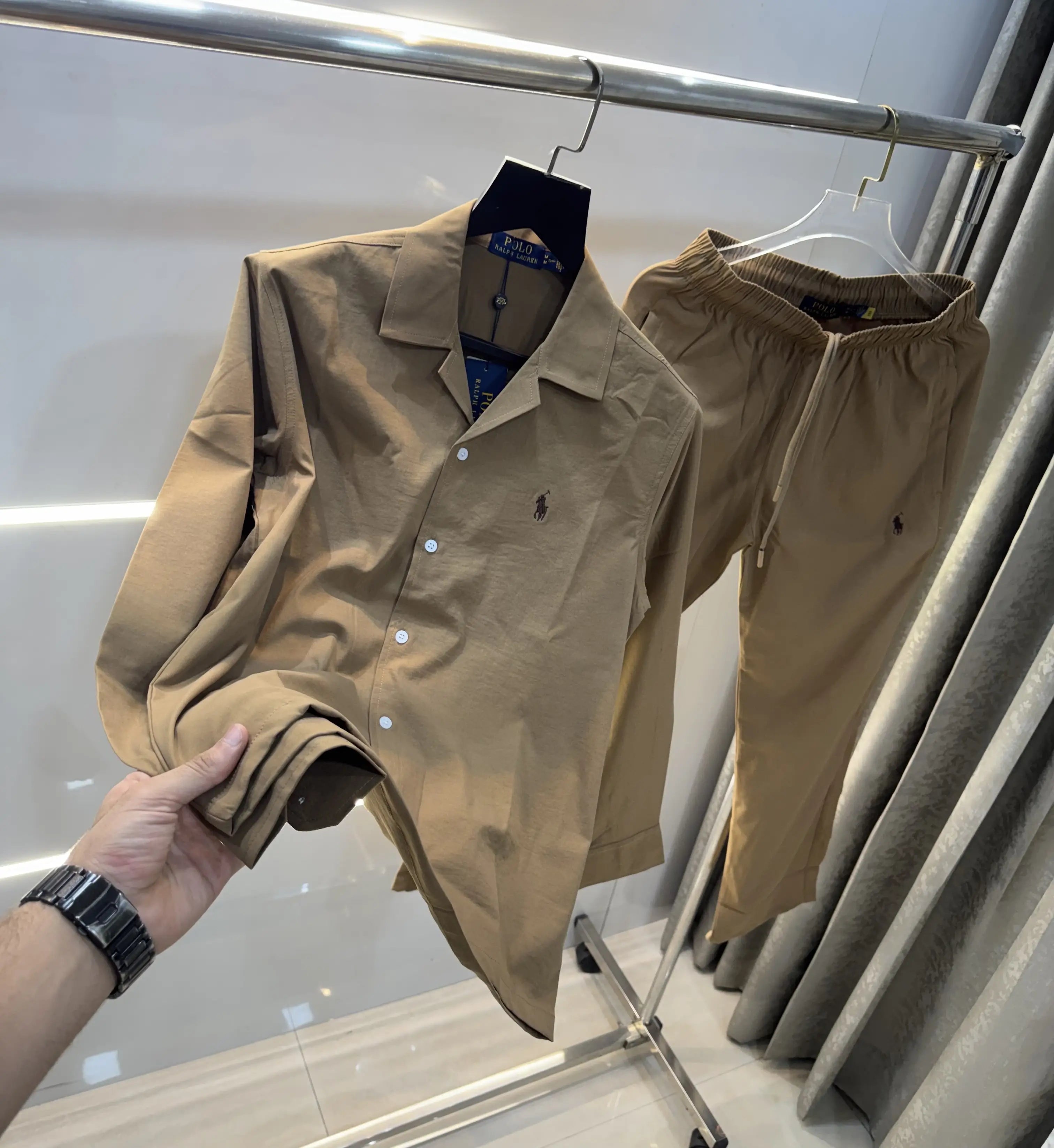 Ralph  Lauren Beige Logo Work Premium Tracksuit