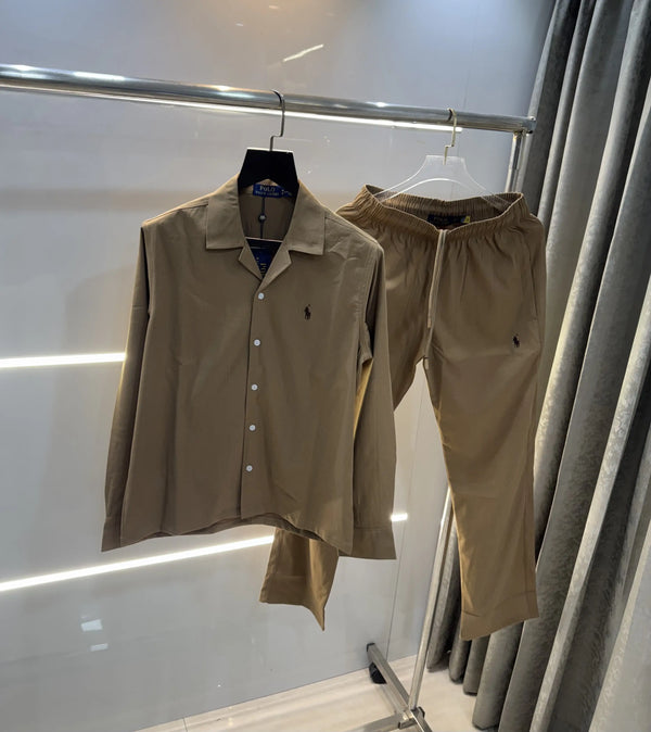 Ralph  Lauren Beige Logo Work Premium Tracksuit