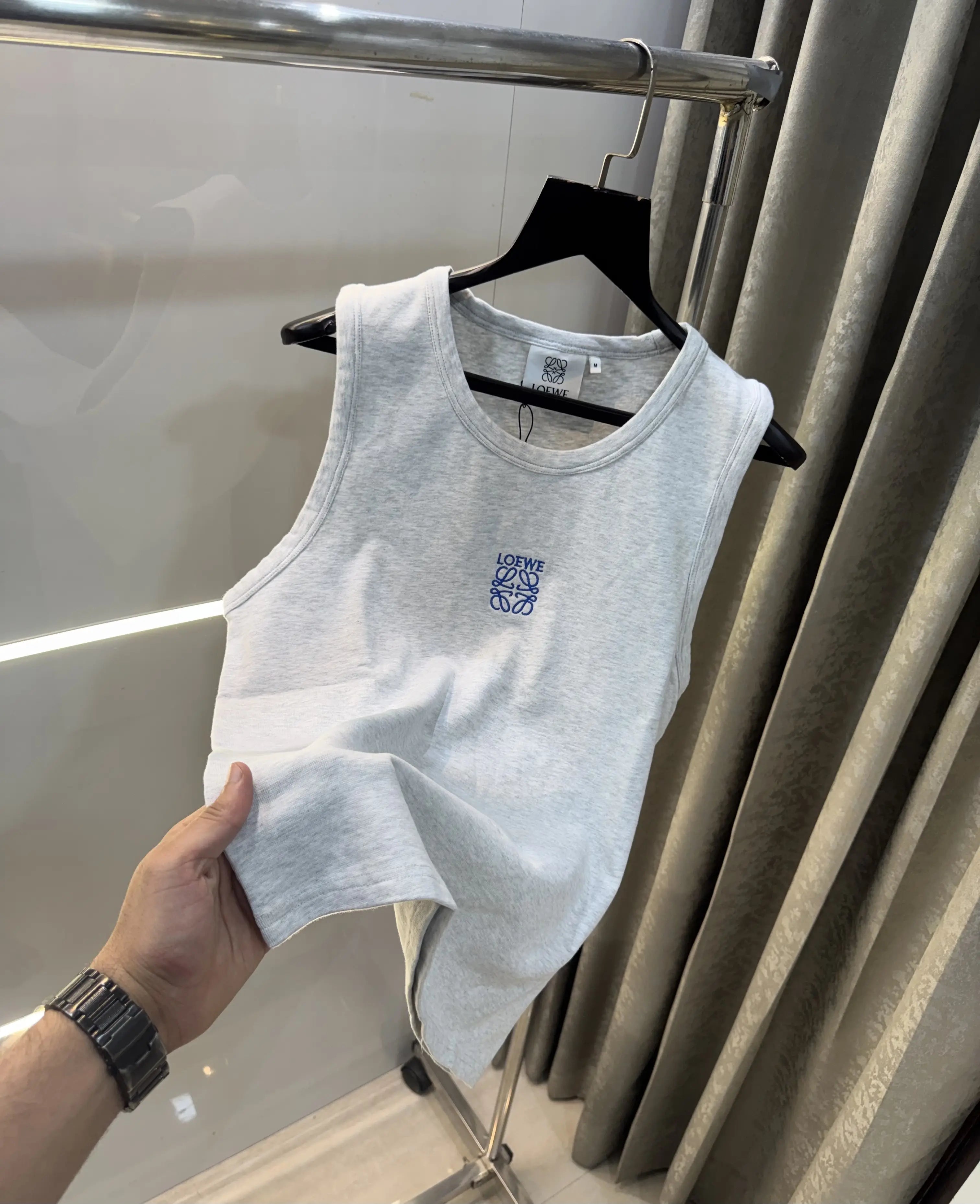 Loewe Grey Embroidery Logo Premium Sando Main image