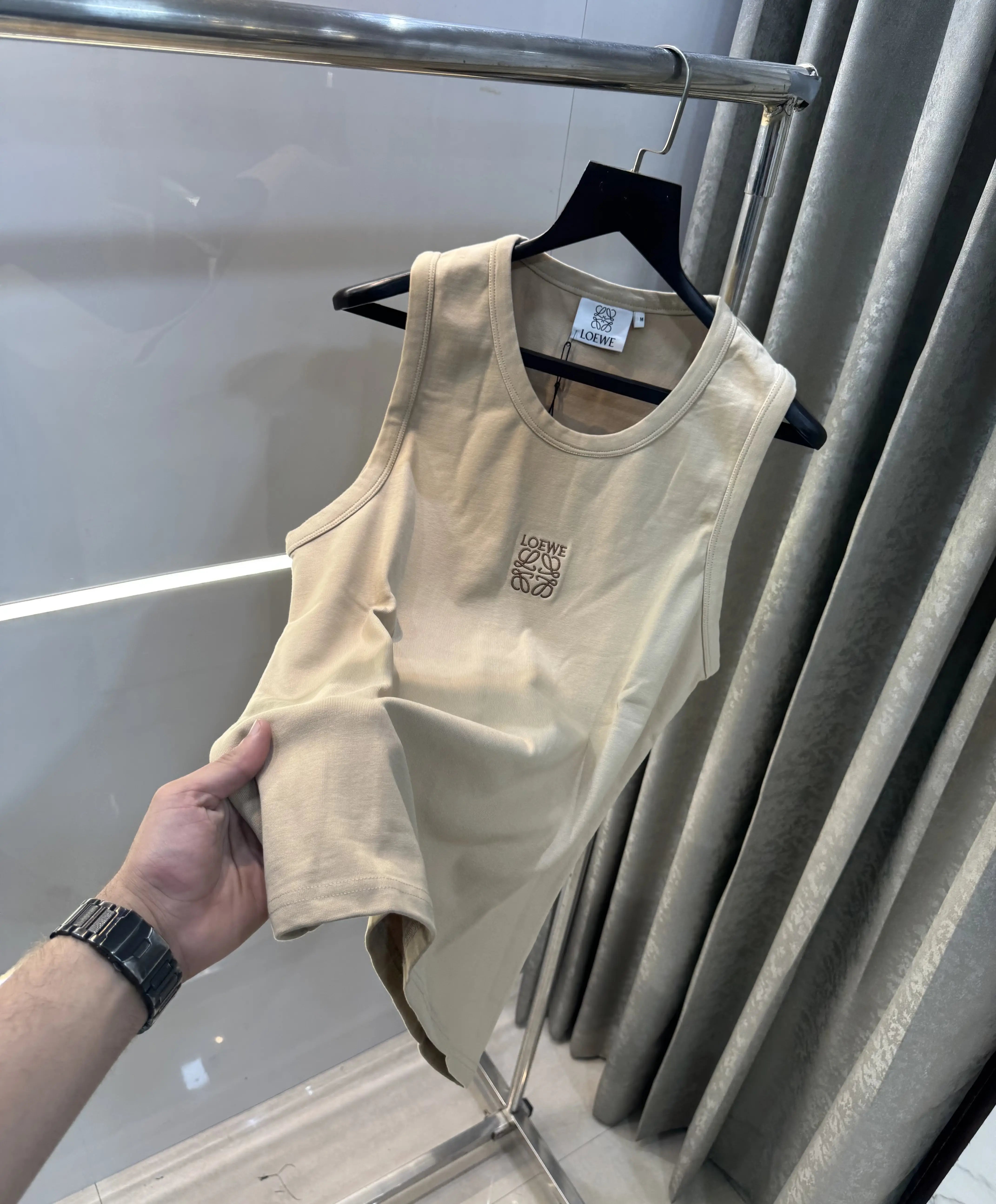 Loewe Beige Embroidery Logo Premium Sando Main image