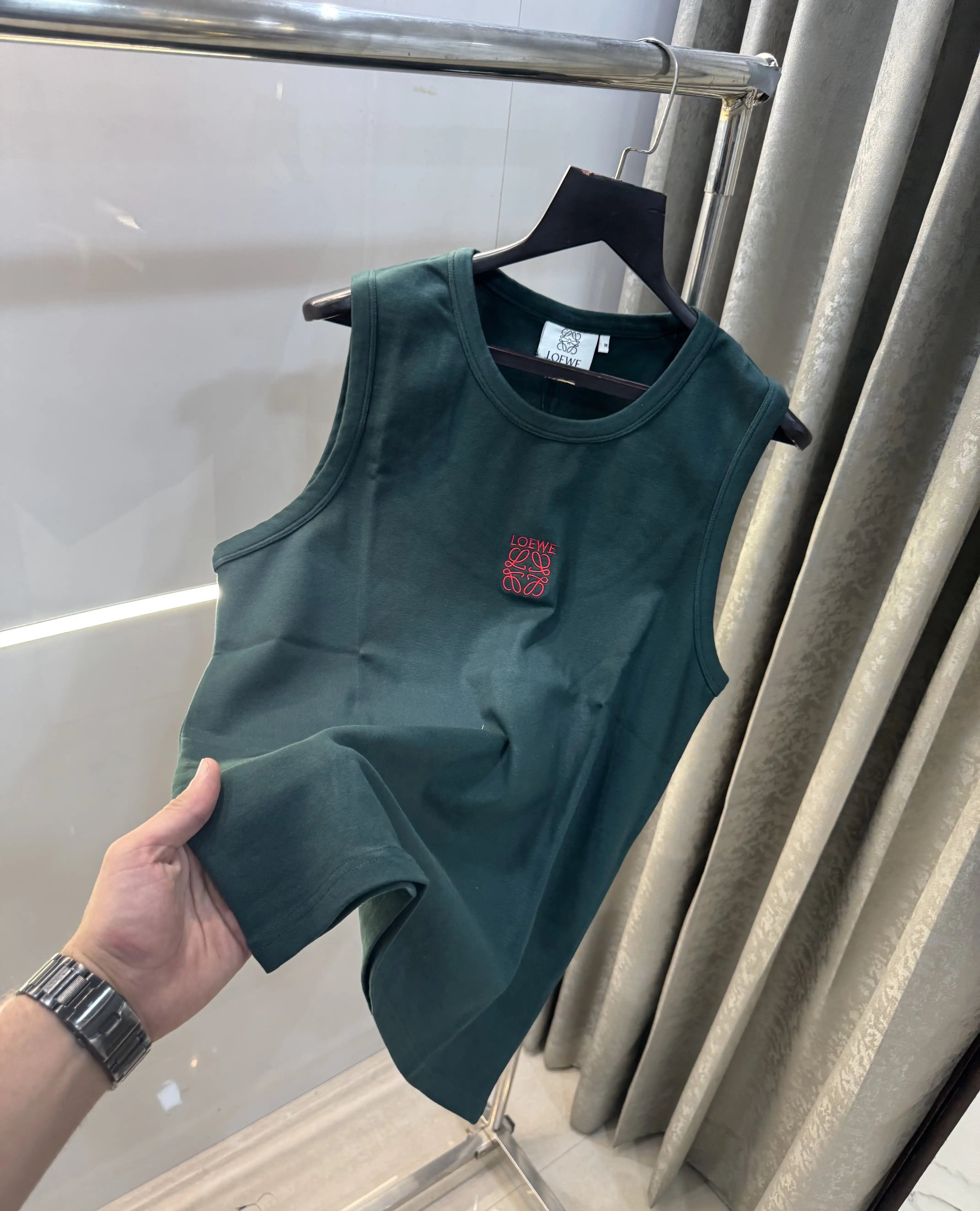 Loewe Green Embroidery Logo Premium Sando Main image