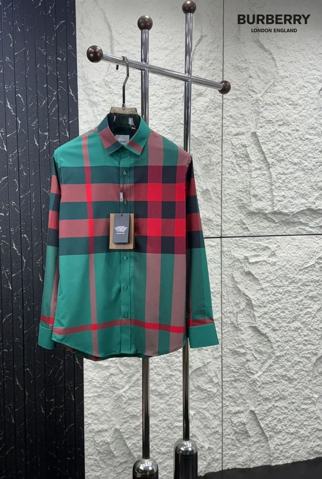 Burberr y Design 1 Checks Premium Shirt With Original Bo_-x Packing
