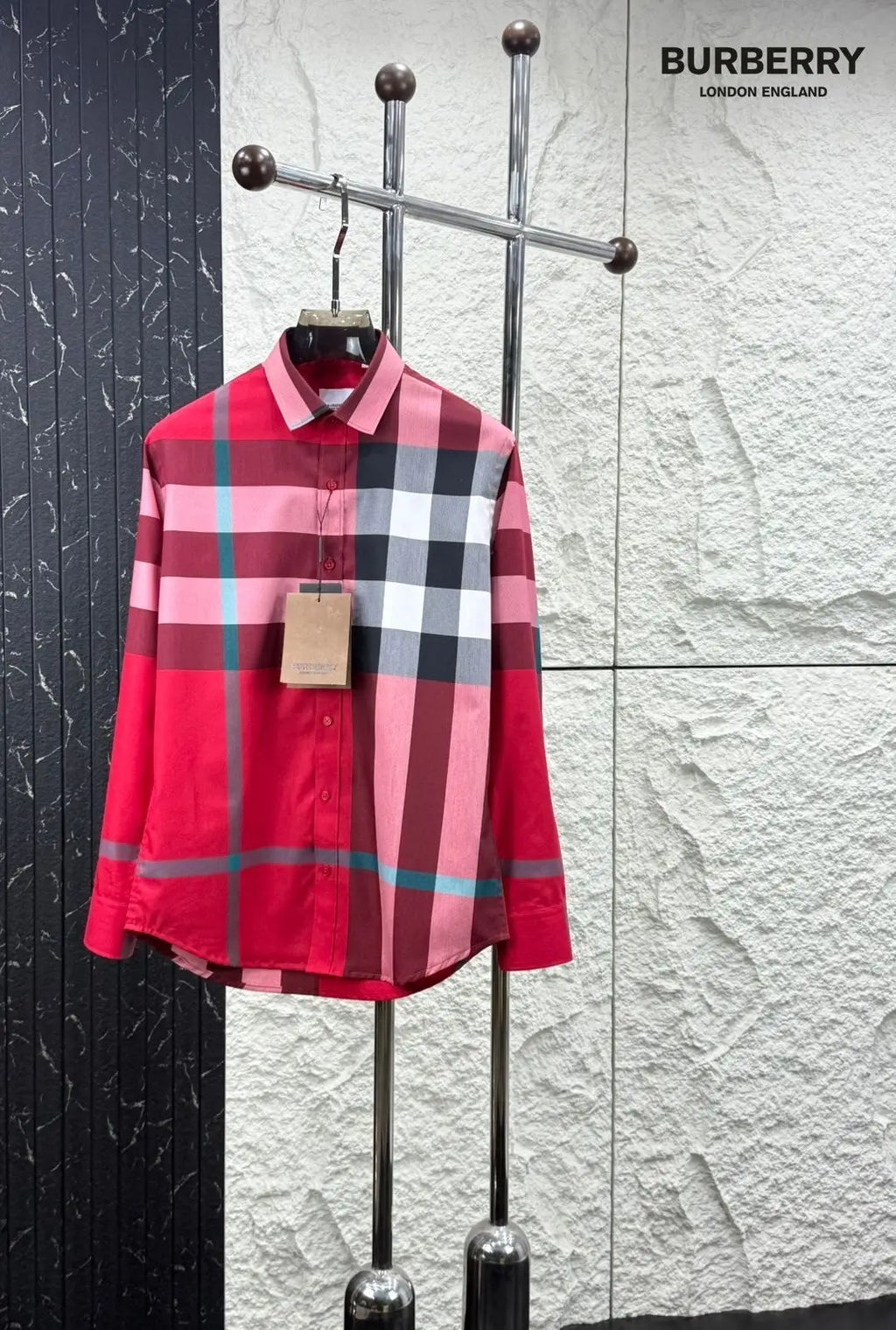 Burberr y Design 5 Checks Premium Shirt With Original Bo_-x Packing