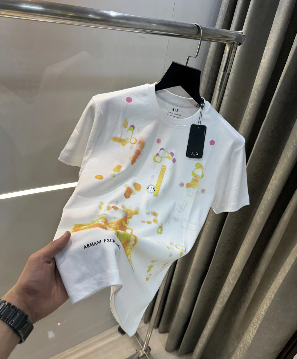 Arman i Exchange White Logo Print Imported T-Shirt