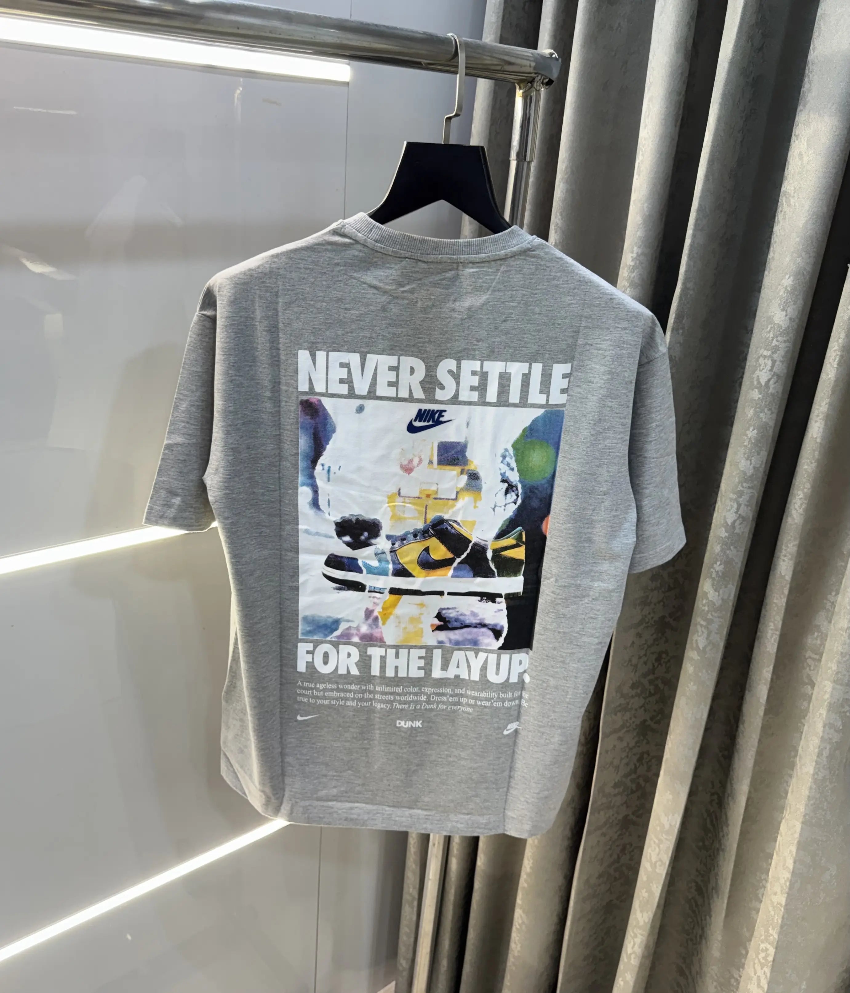 Nike Grey Dunk Edition Imported Oversized T-Shirt Main image