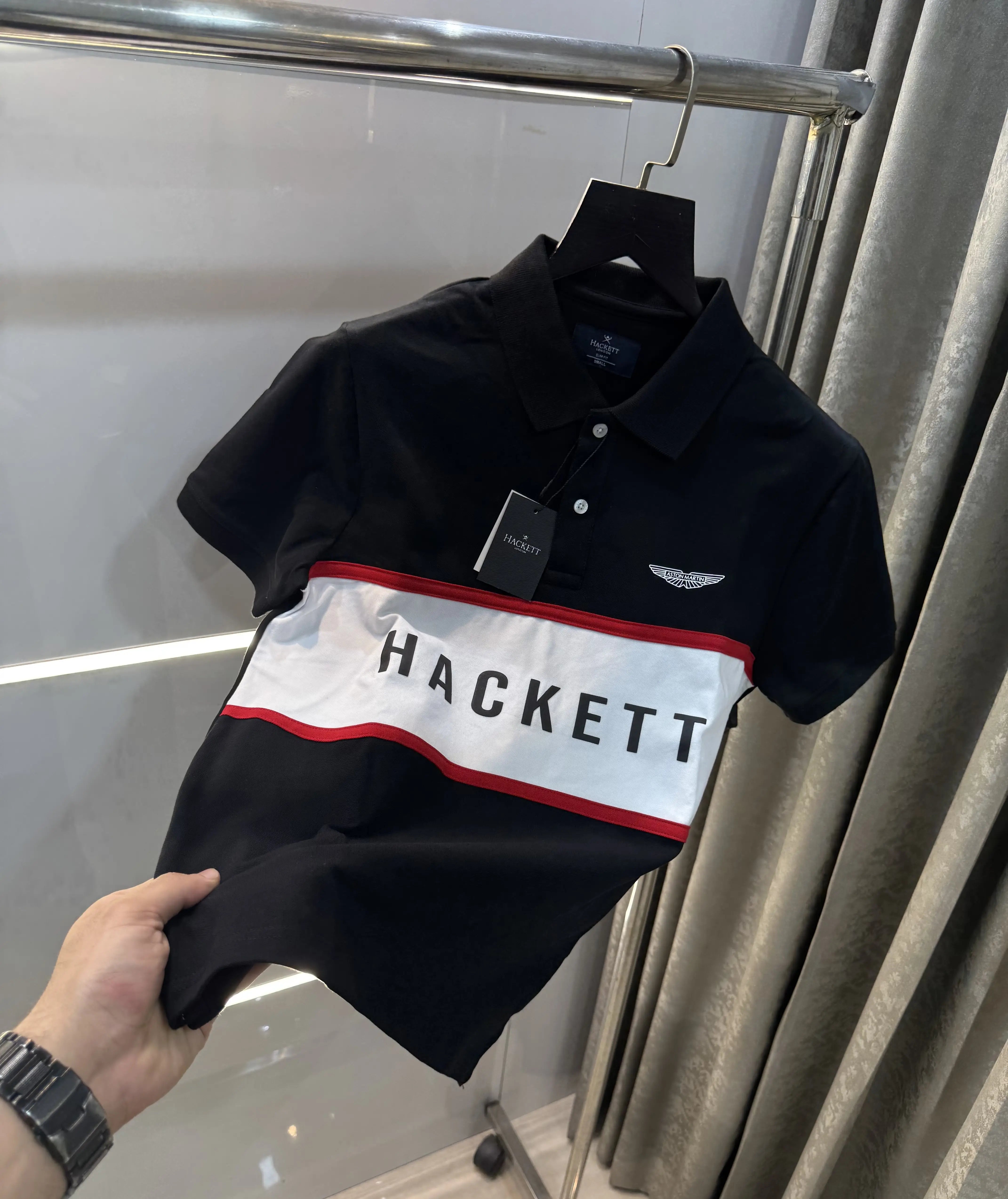 Hacket Black Logo Work Premium Polo T-Shirt Main image