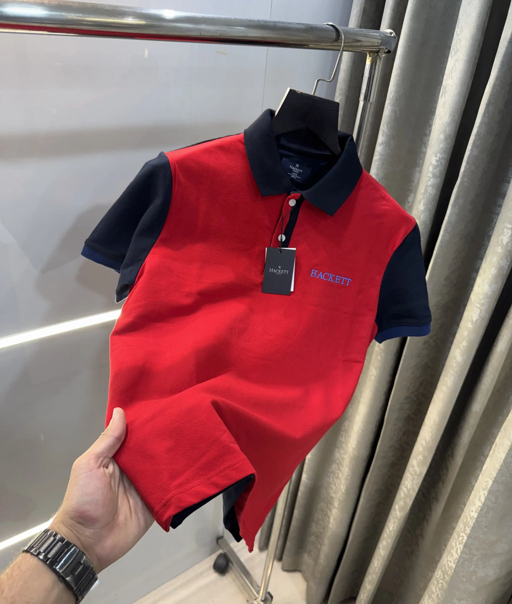 Hacket Red Logo Work Premium Polo T-Shirt