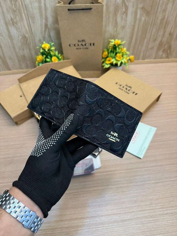 COACH_2_Buckle_Belt_&_wallet_Combo_C446
