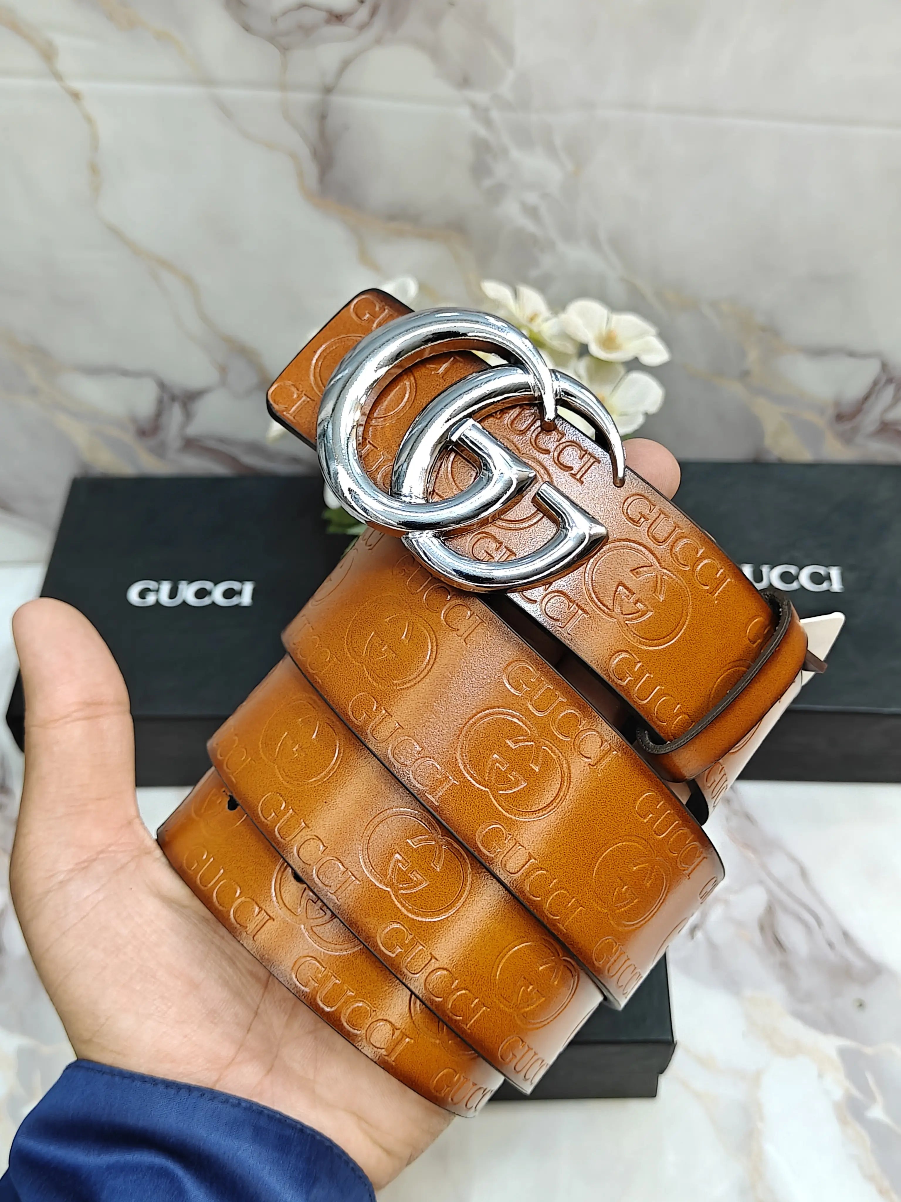 GG GUCCI PREMIUM QUALITY REVERSEABLE BELT WITH OG BOX