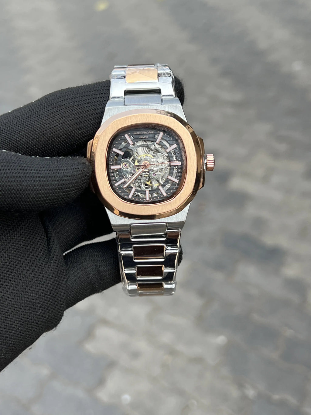 Pate_k Phillipe Automatic Two Tone Black