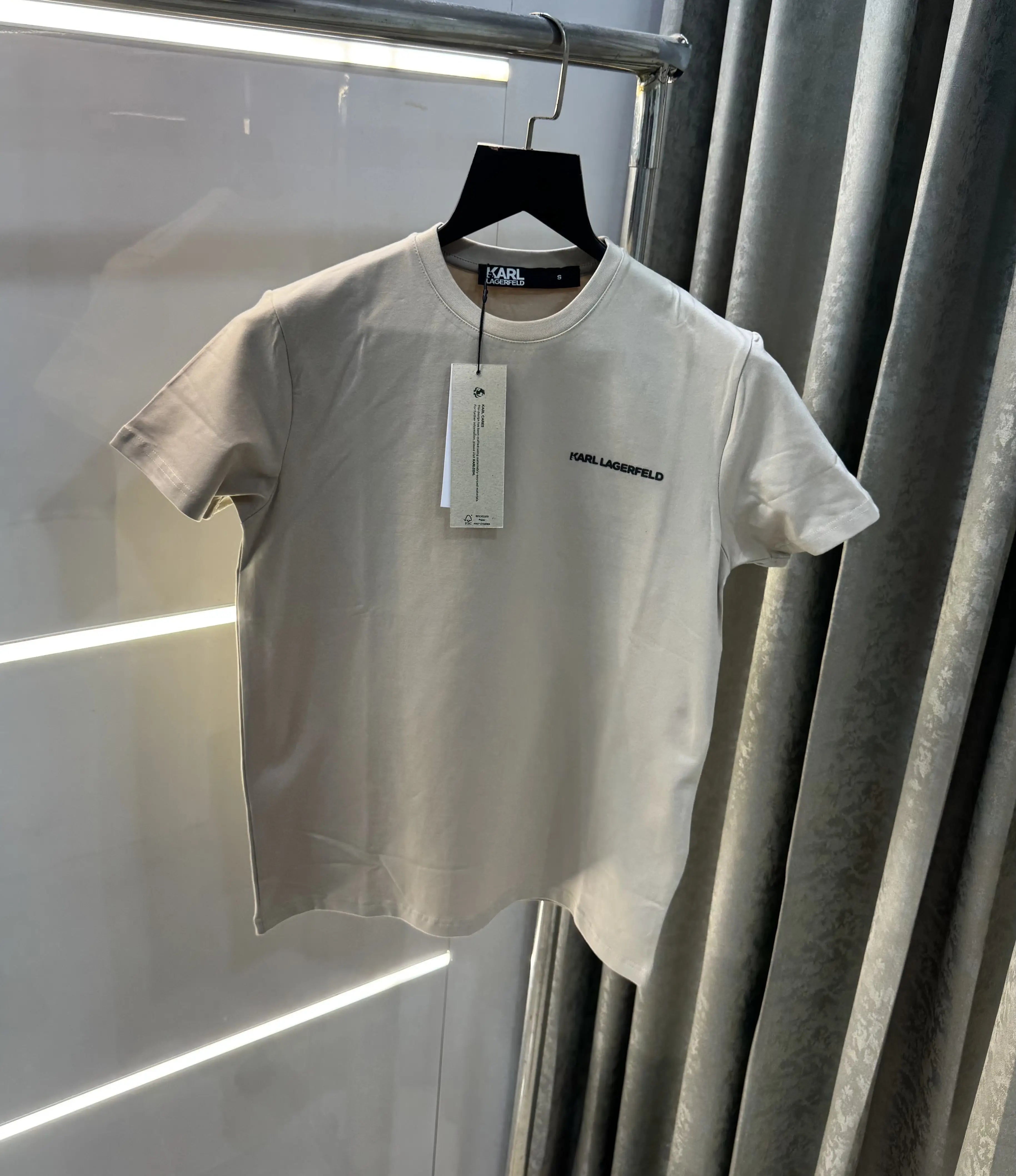 Karl Lagerfeld Beige Logo Work Premium T-Shirt Secondary image