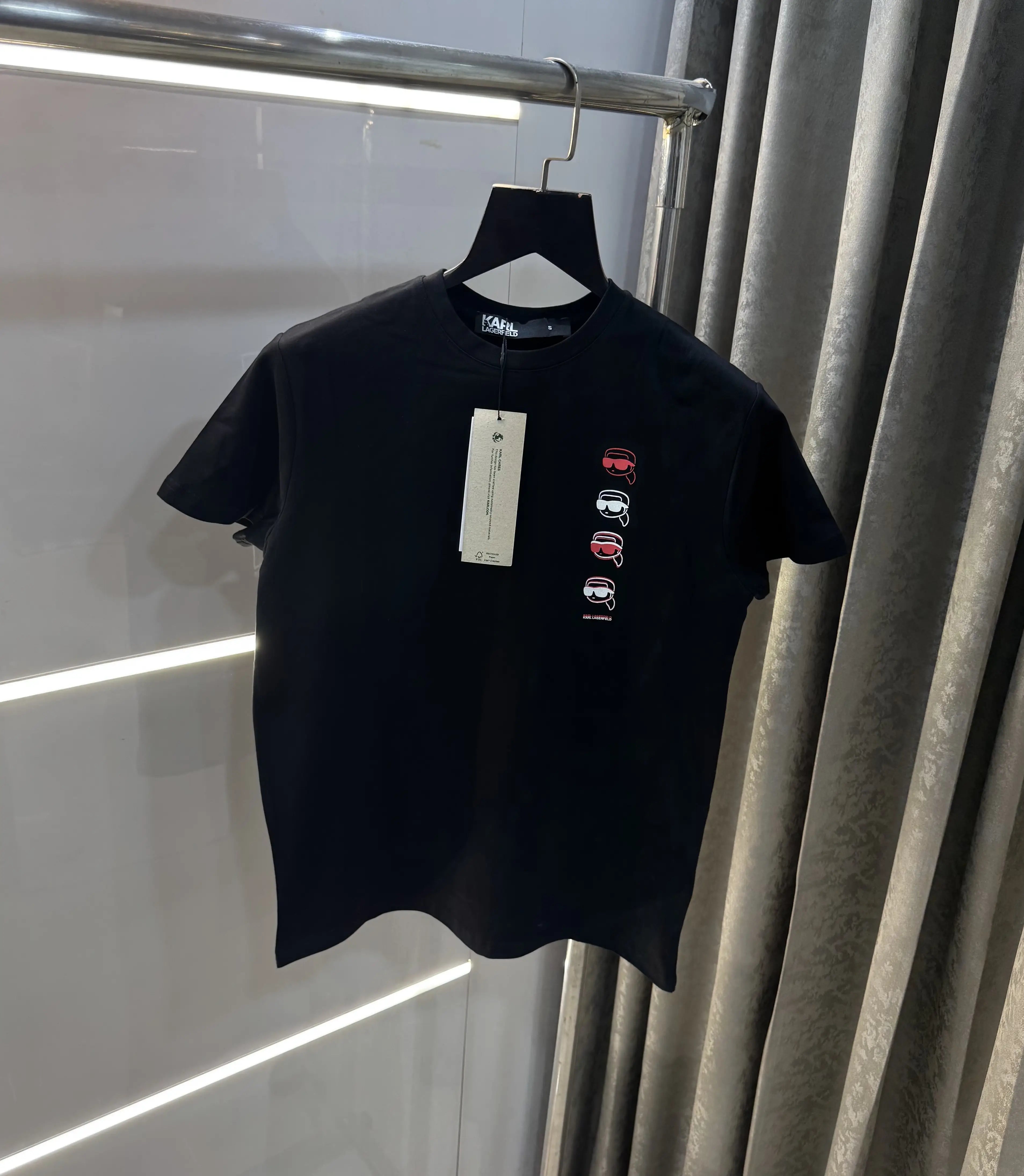 Karl Lagerfeld Black Logo Work Premium T-Shirt