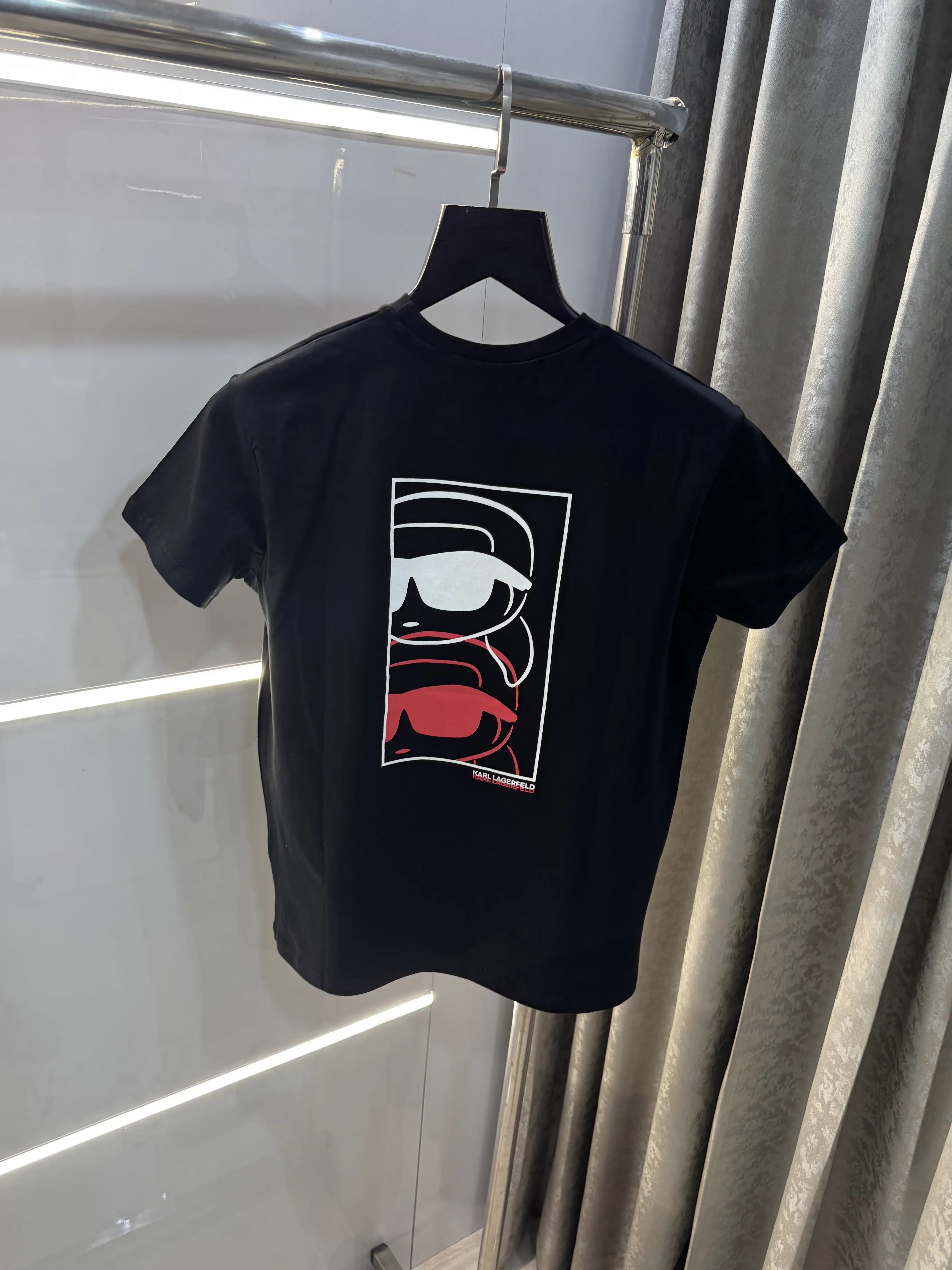 Karl Lagerfeld Black Logo Work Premium T-Shirt
