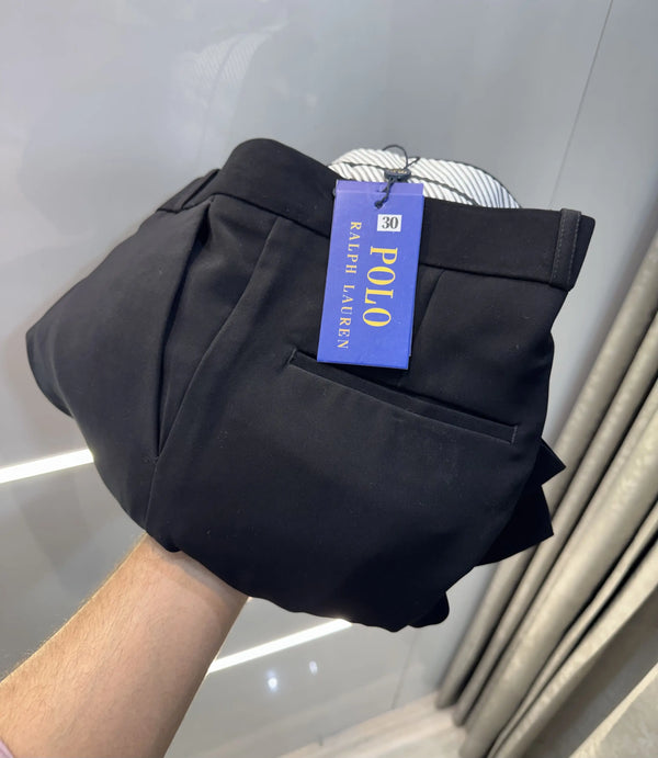 Ralp h  Lauren Jet Black Imported Boot Cut Trouser