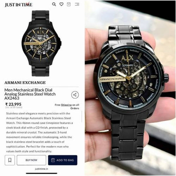 Armani Exchange Skeleton Automatic