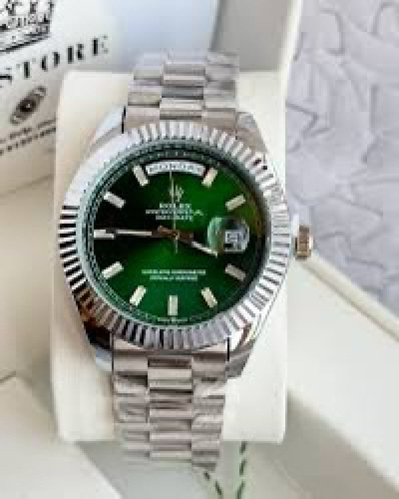 Rolex Day Date Diamond Silver/Green