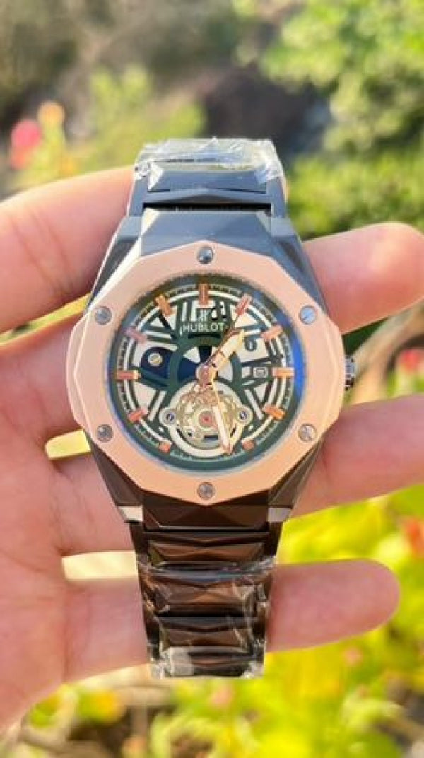 HUBLOT Tourbillon diamond cut black
