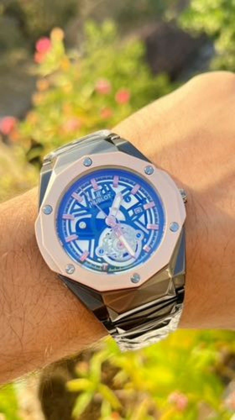 HUBLOT Tourbillon diamond cut black