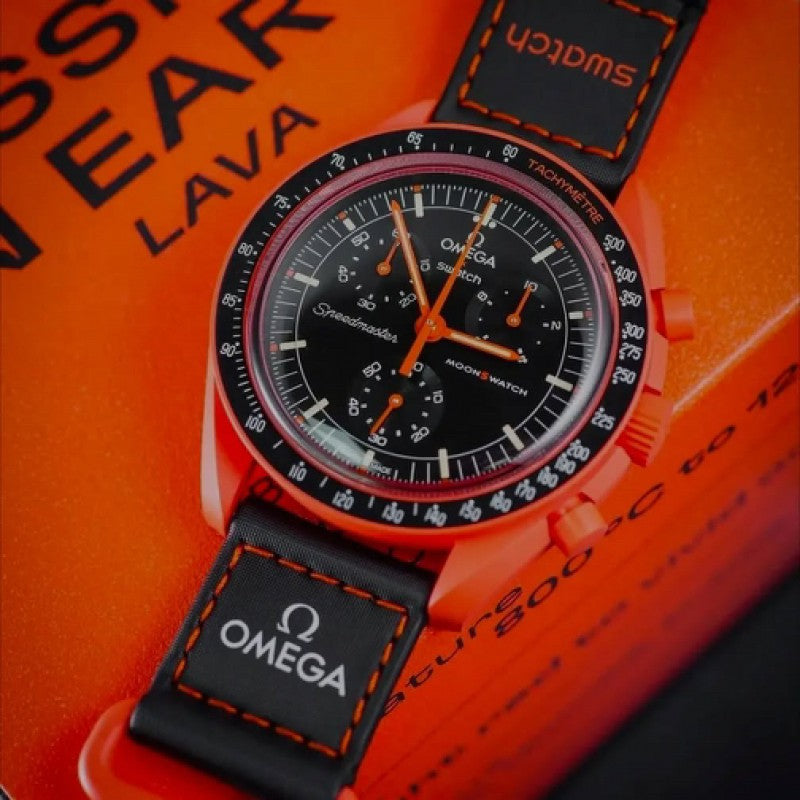 Omega Speedmaster Swatch Earth Lava