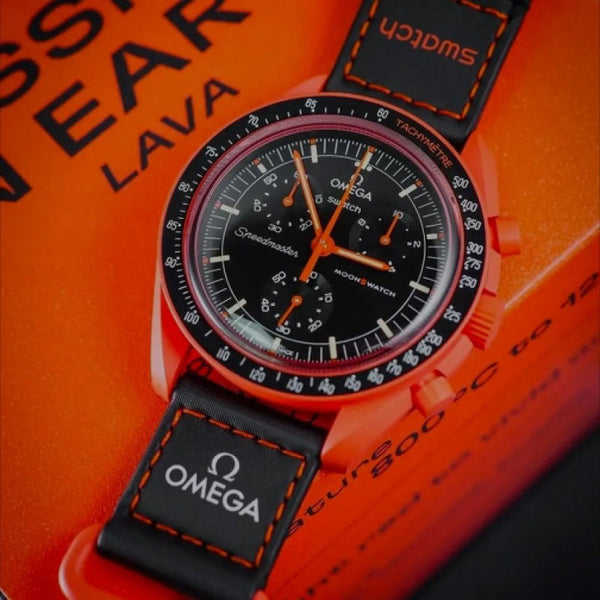 Omega Speedmaster Swatch Earth Lava