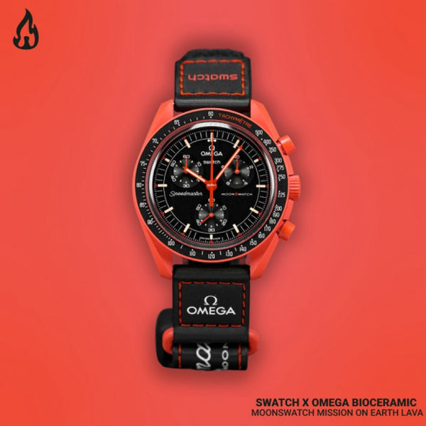 Omega Speedmaster Swatch Earth Lava