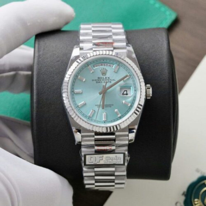 Rolex Day Date Diamond Silver/SkyBl