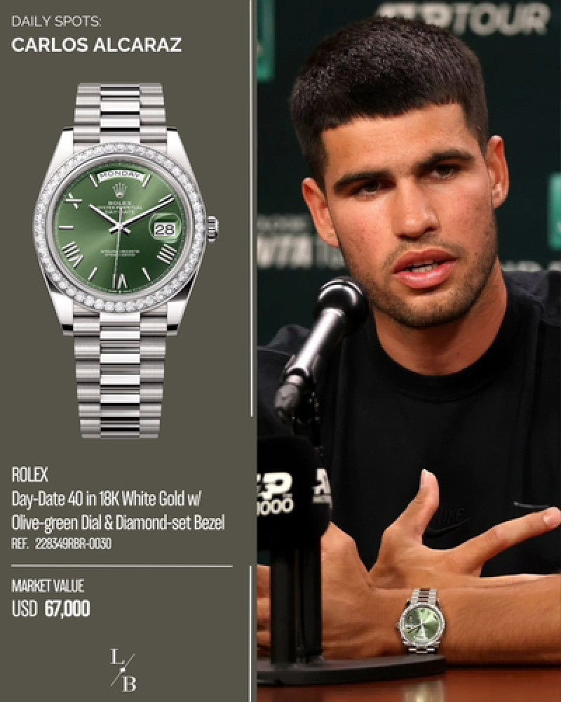Rolex Day Date Diamond Silver/Green