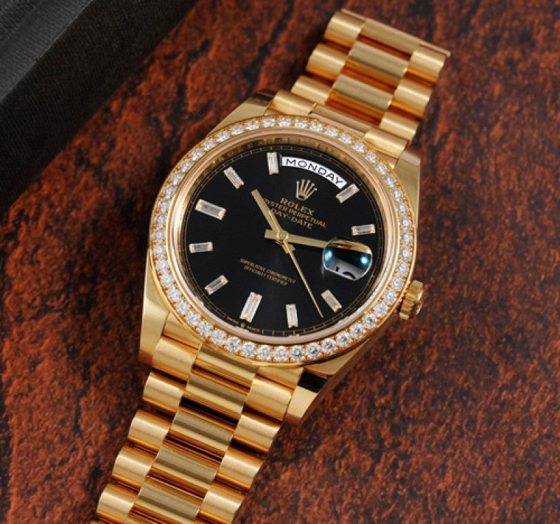 Rolex Day Date Diamond Gold/Black d