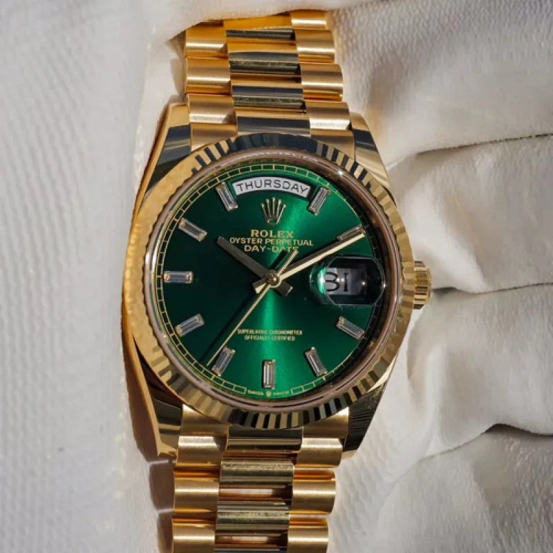 Rolex Day Date Diamond Rosegold/Gre