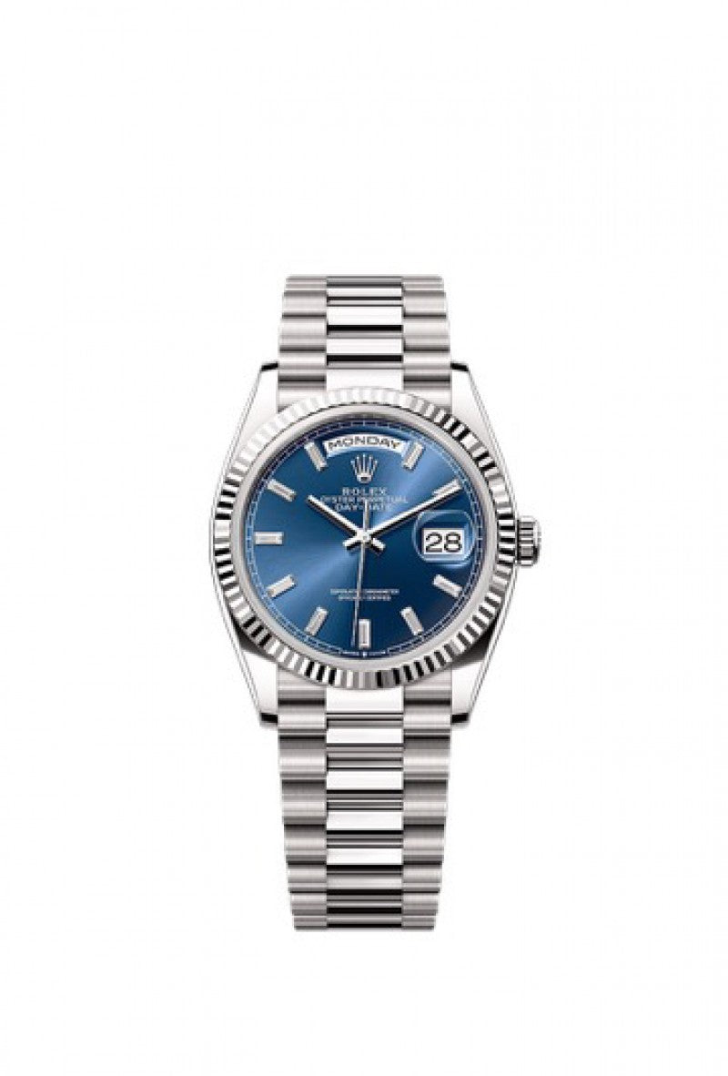 Rolex Day Date Diamond Silver/Blue