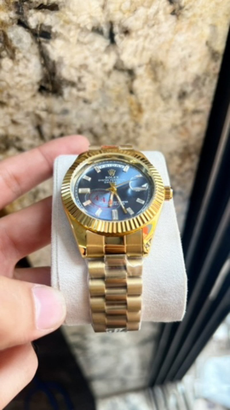 Rolex Day Date Diamond Gold/Blue di