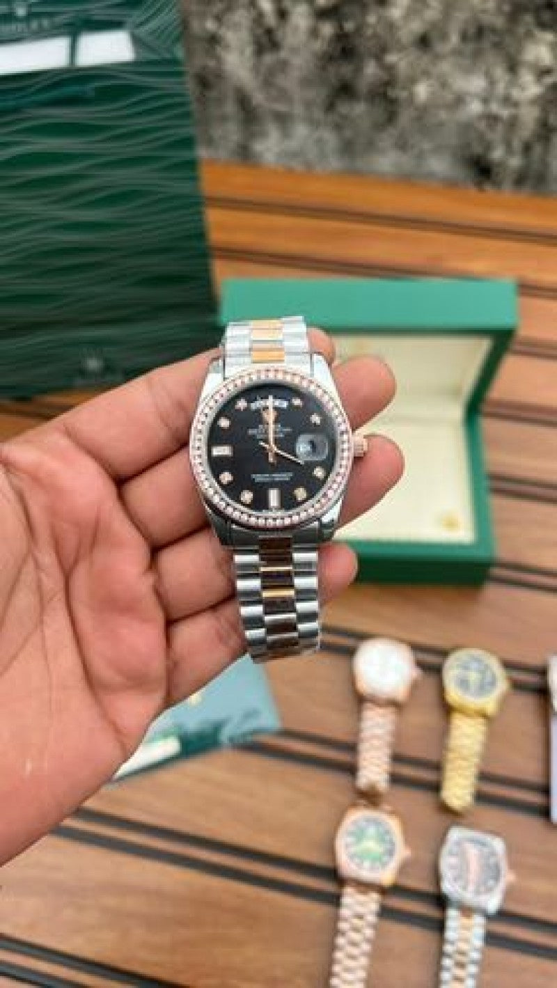 Rolex Day Date Diamond DualTone/Bla