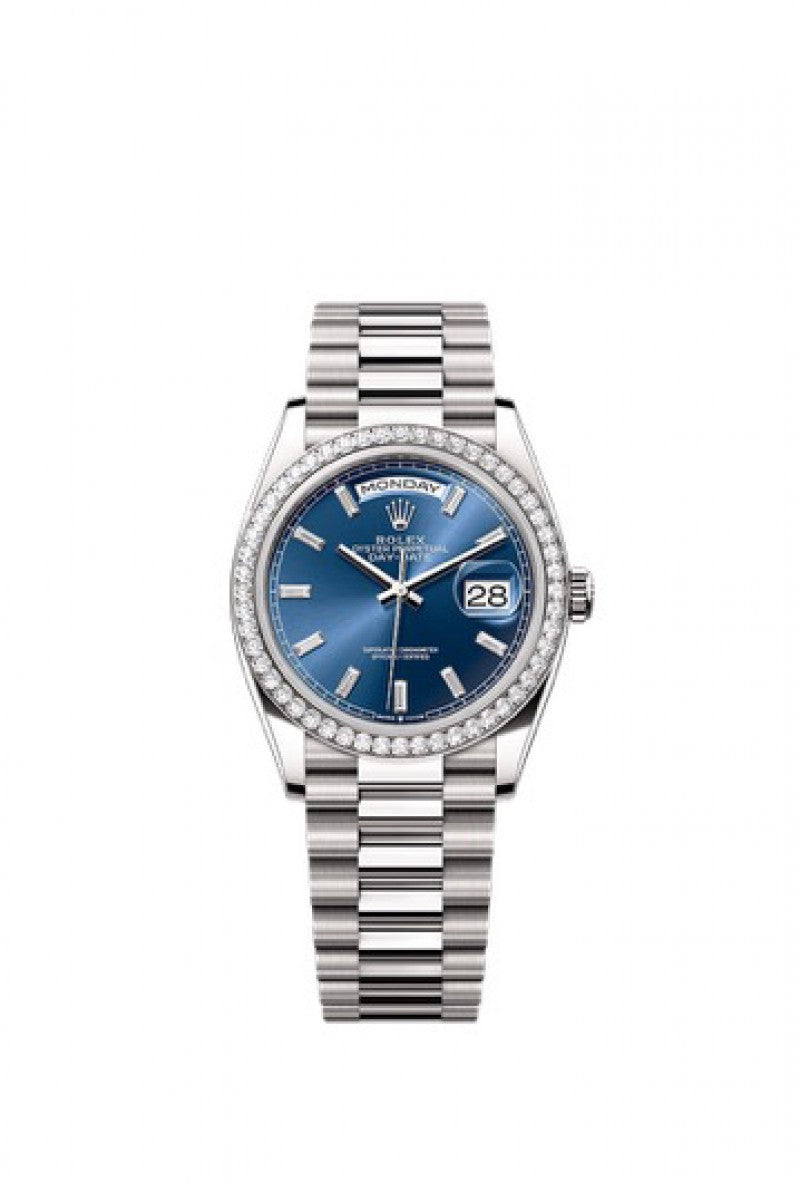 Rolex Day Date Diamond Silver/Blue