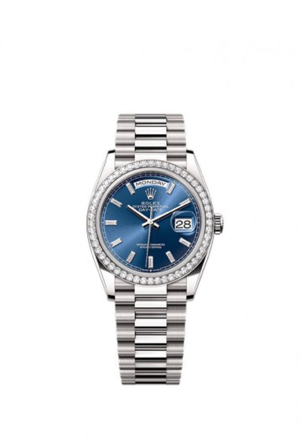 Rolex Day Date Diamond Silver/Blue
