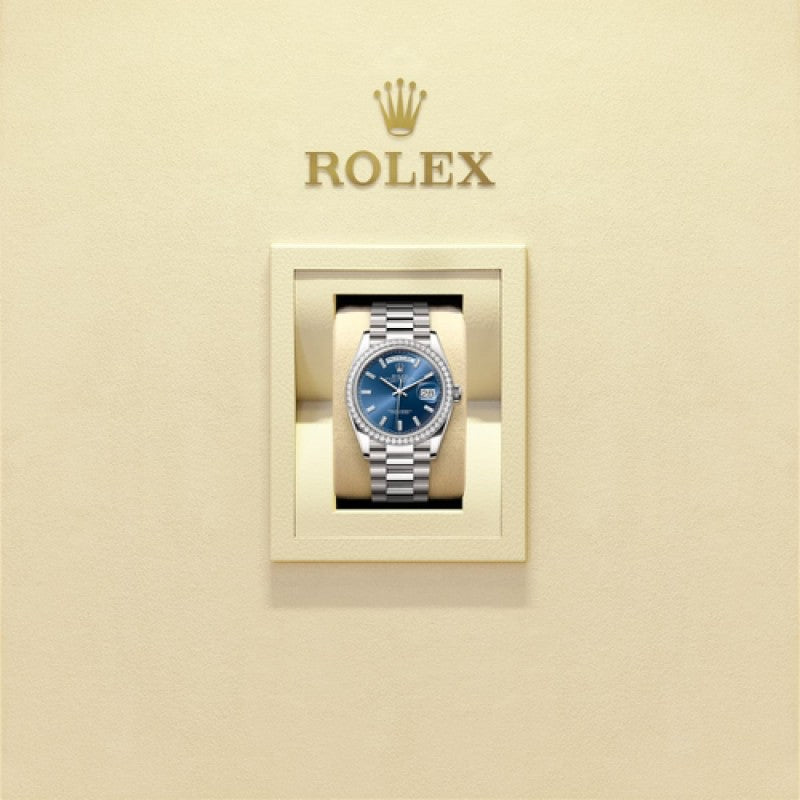 Rolex Day Date Diamond Silver/Blue