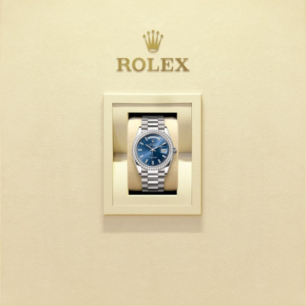 Rolex Day Date Diamond Silver/Blue