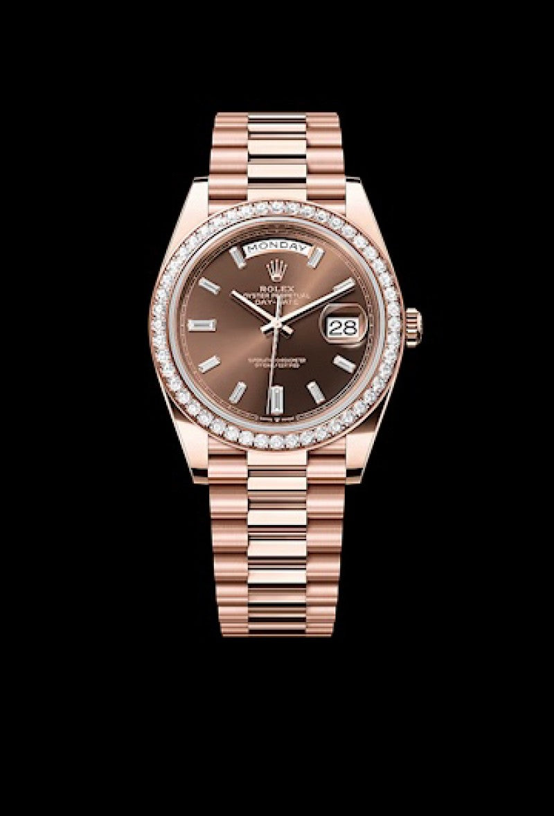 Rolex Day Date Diamond Rosegold/Bro