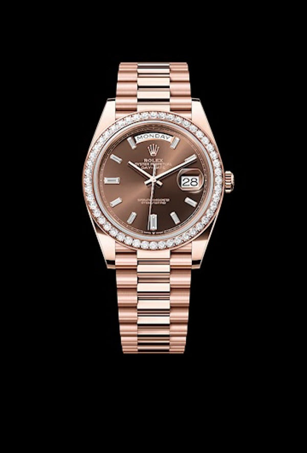Rolex Day Date Diamond Rosegold/Bro
