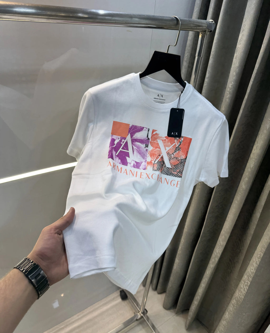 Arman i Exchange White Logo Print Imported T-Shirt
