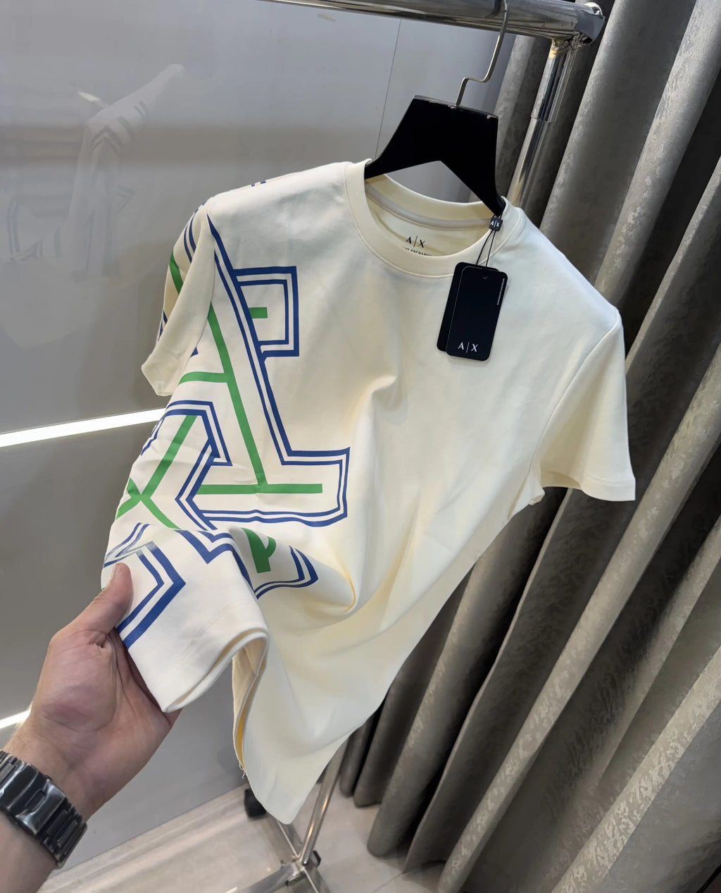 Arman i Exchange Cream Logo Print Imported T-Shirt
