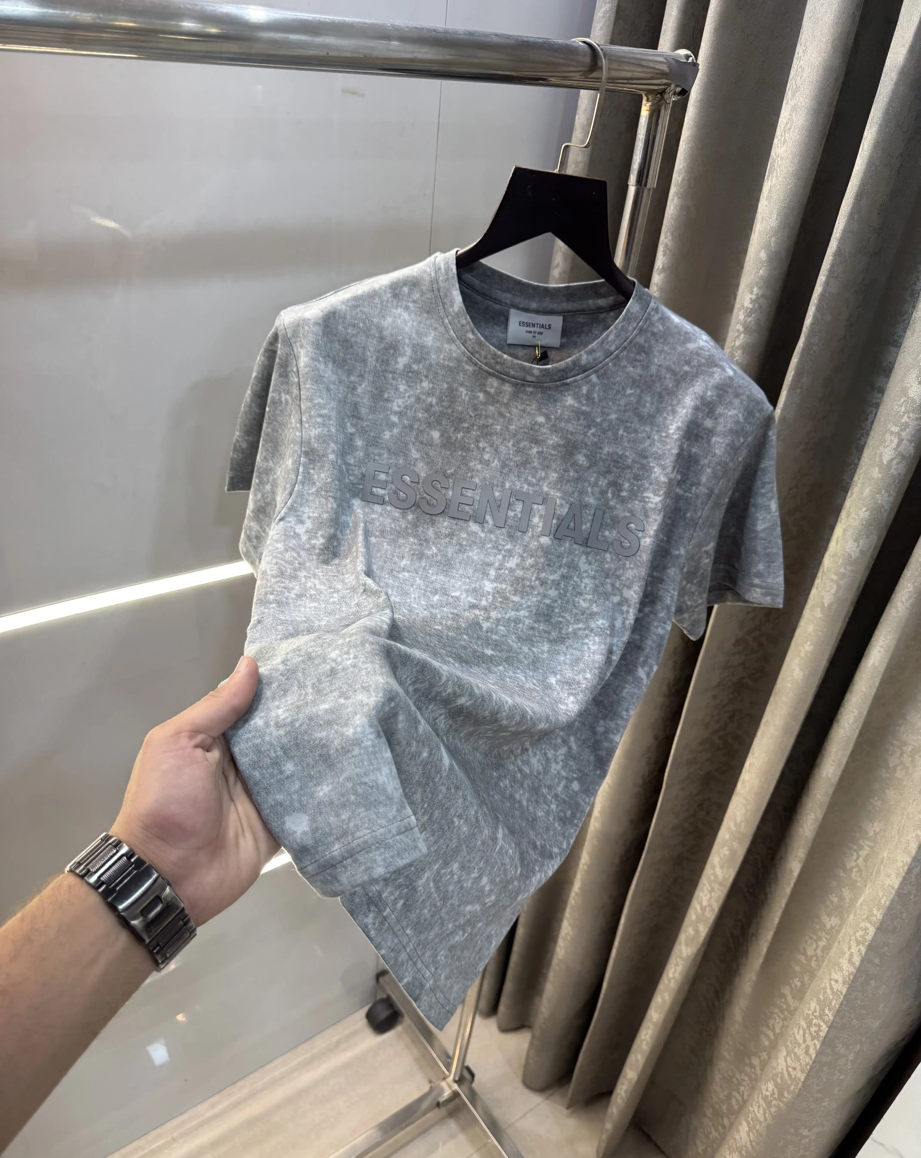 Essential Fear of God Grey Washed Premium T-Shirt