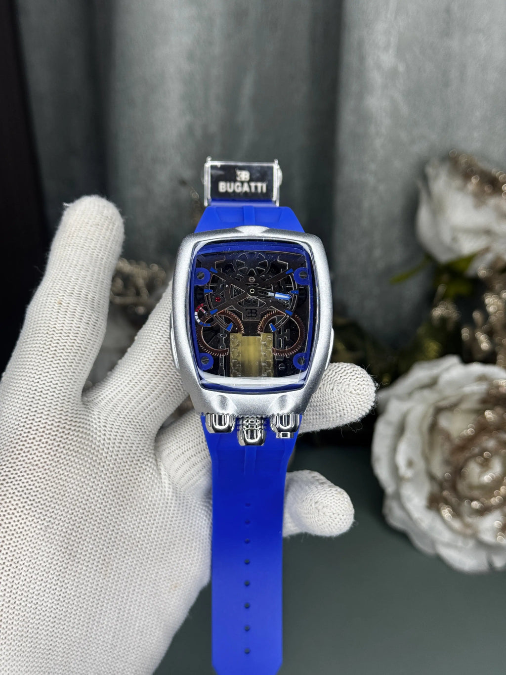 Jacob&Co. Bugatt i Silver Blue Premium Quartz Watch