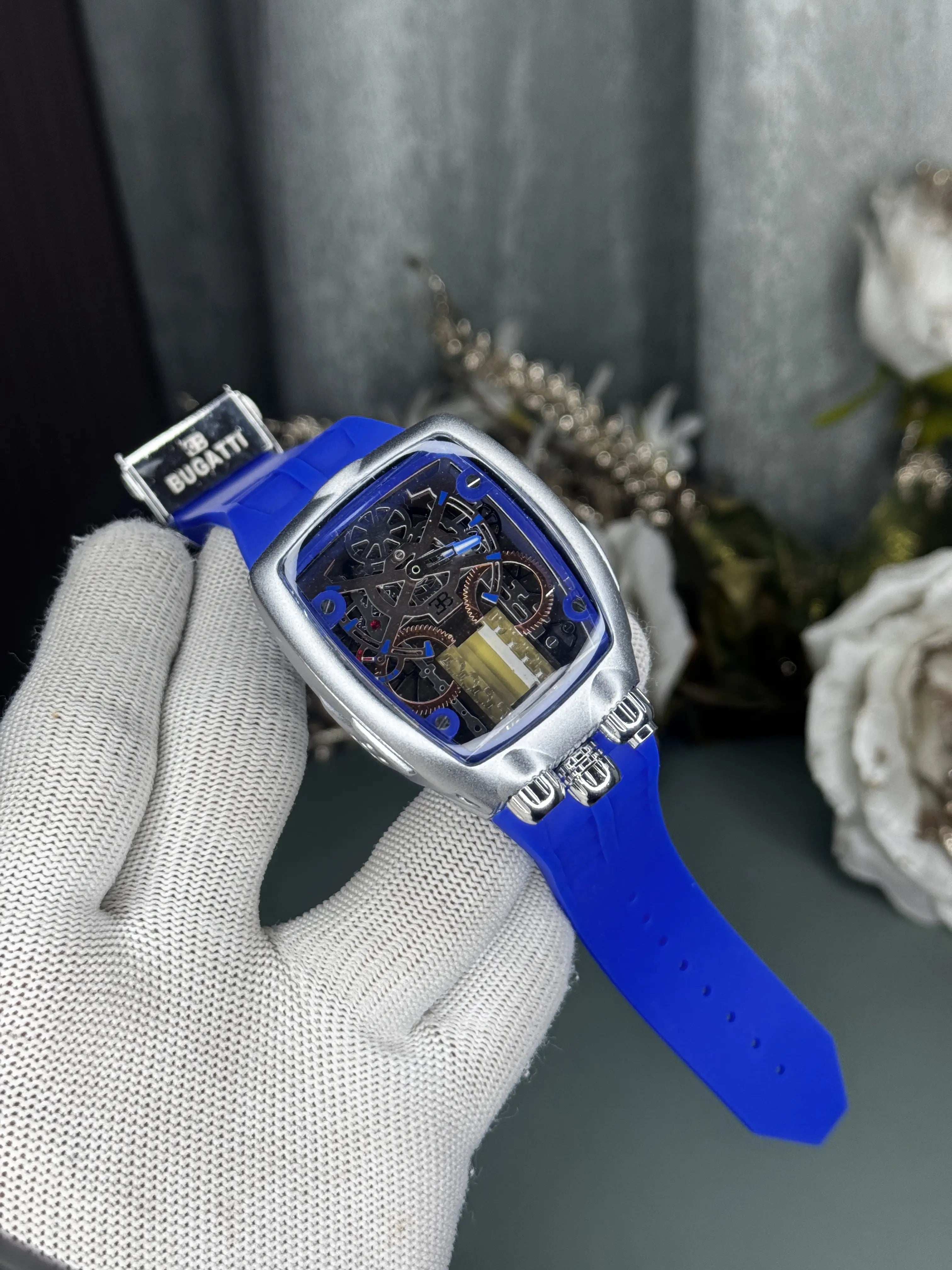 Jacob&Co. Bugatt i Silver Blue Premium Quartz Watch