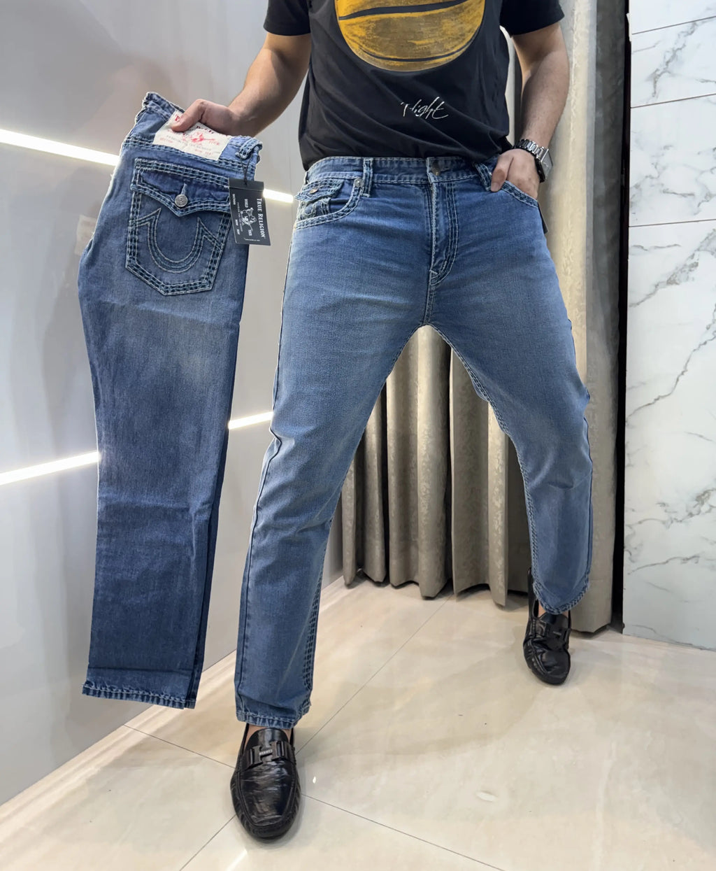 True Religion Sky Blue Premium Boot Cut Denim